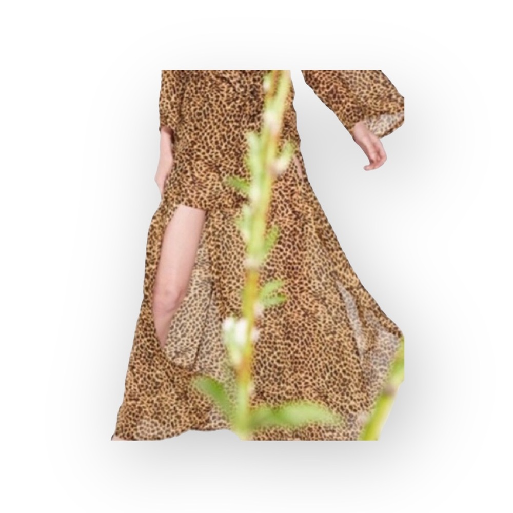 new MLM ❁ Sexy High Thigh Leg Slit ❁ Semi Sheer Maxi Skirt ❁ Leopard Print ❁ XS - Picture 4 of 16